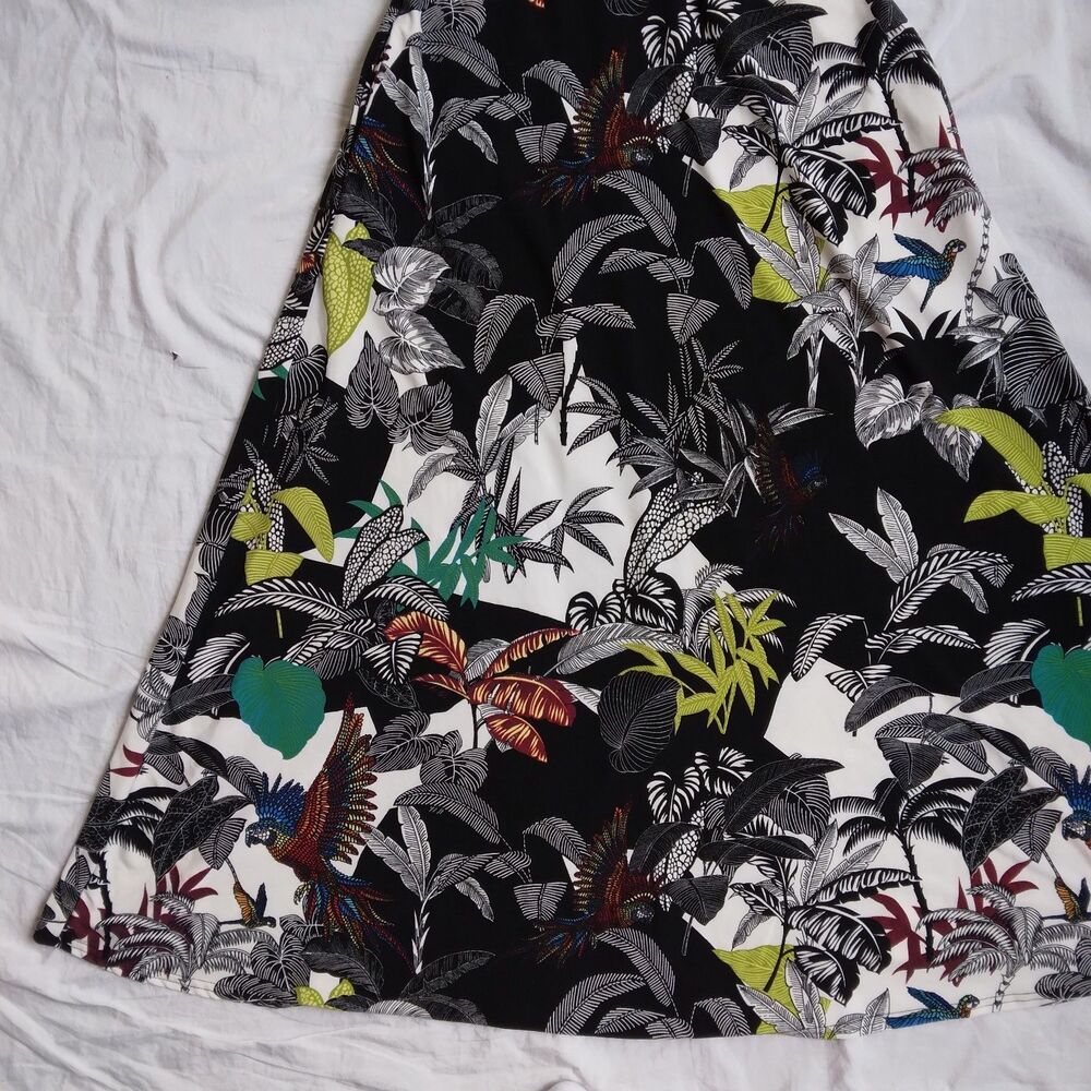 Attitudes by Renee Multicolor Rainforest Fit & Flare Dress Women's Medium Petite - Picture 3 of 14